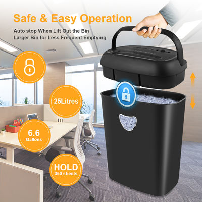 12 ورق برش متقاطع Shredder با 25L سطل