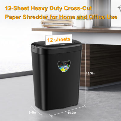 ماشین خردکننده کاغذ سنگین P-4 ظرفیت خرد کردن سطل 25L 12 ورق A4 CD228P-12