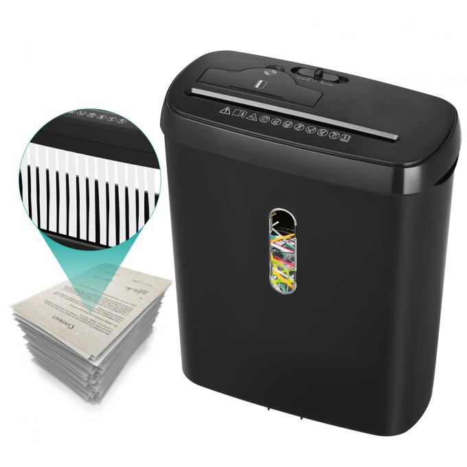 SD108P 8 ورق ماشین خرد کننده کاغذ دفتر برش نوار برای اسناد کارت اعتباری و دیسک سی دی با 11L Bin 1