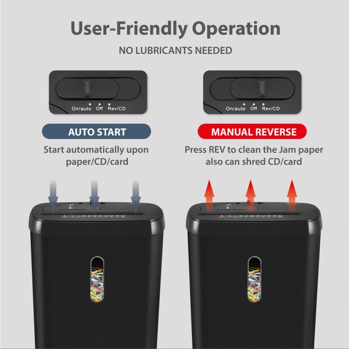 SD108P 8 ورق ماشین خرد کننده کاغذ دفتر برش نوار برای اسناد کارت اعتباری و دیسک سی دی با 11L Bin 3