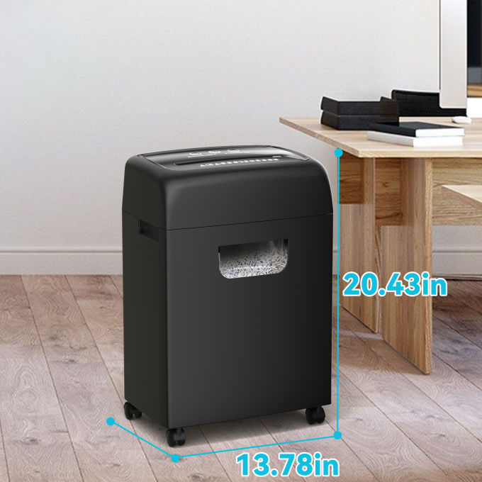 C281P سنگین وظیفه برق دفتر خردکن 20L 18 ورق برش متقاطع کاغذ خردکن برای کارت های P-4 با کشاندن صندوق 5