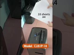 ماشین خردکننده کاغذ C281P-18 برای دفتر با 4 چرخ 20L سبد
