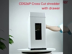 CD526P-5 ماشین خرد کننده کاغذ سفید رنگ برای استفاده در خانه و دفتر 10L سطل سبد